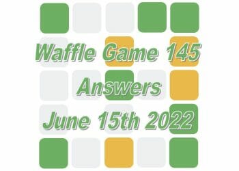 Daily Waffle Game - June 15th 2022