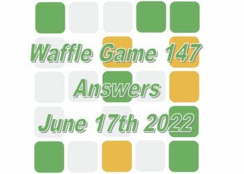 Daily Waffle Game - June 17th 2022