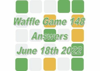 Daily Waffle Game - June 18th 2022