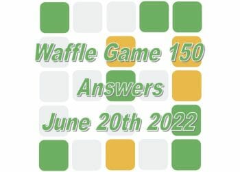 Daily Waffle Game - June 20th 2022