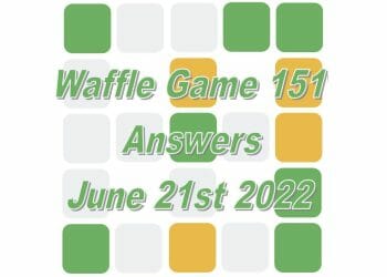 Daily Waffle Game - June 21st 2022