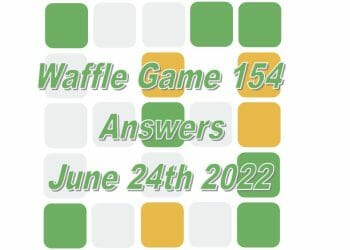 Daily Waffle Game - June 24th 2022