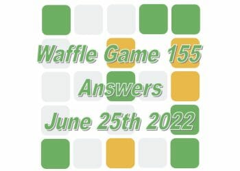 Daily Waffle Game - June 25th 2022