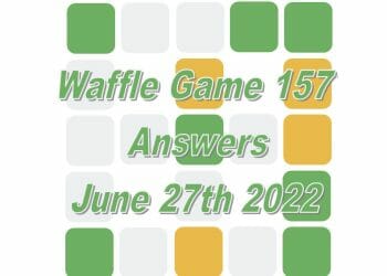 Daily Waffle Game - June 27th 2022