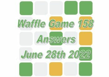 Daily Waffle Game - June 28th 2022