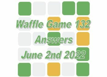 Daily Waffle Game - June 2nd 2022