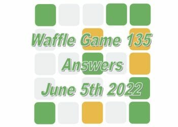Daily Waffle Game - June 5th 2022