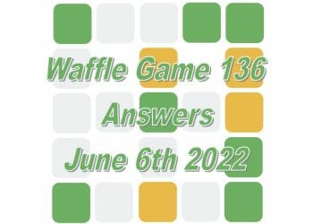 Daily Waffle Game - June 6th 2022