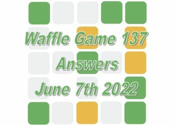 Daily Waffle Game - June 7th 2022