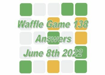 Daily Waffle Game - June 8th 2022