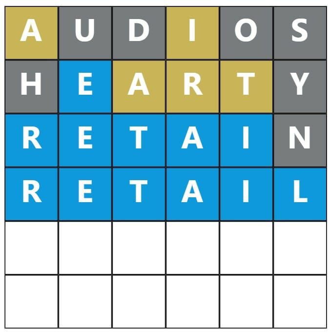 Daily Word Hurdle #276 Afternoon Answer - 5th June 2022