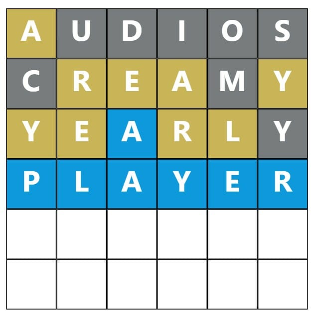 Daily Word Hurdle #278 Afternoon Answer - 6th June 2022