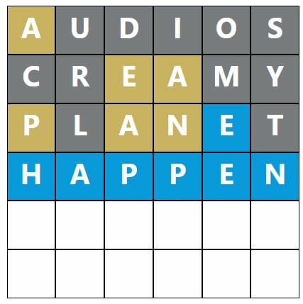 Daily Word Hurdle #304 Afternoon Answer - 19th June 2022