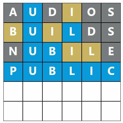Daily Word Hurdle #313 Morning Answer - 24th June 2022