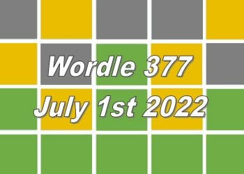 Daily Wordle 377 - July 1st 2022