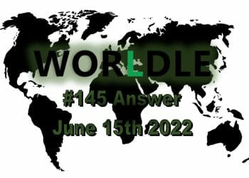 Daily Worldle 145 - June 15th 2022