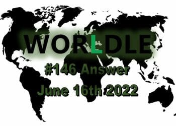 Daily Worldle 146 - June 16th 2022
