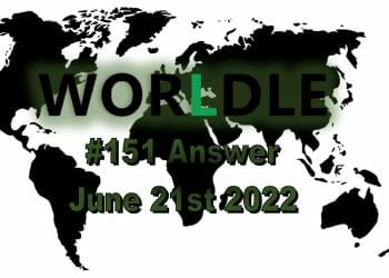 Daily Worldle 151 - June 21st 2022