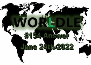 Daily Worldle 154 - June 24th 2022