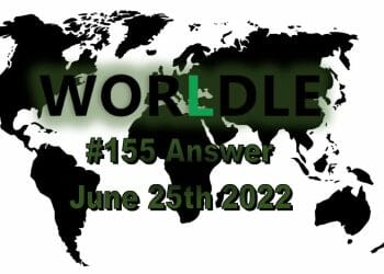 Daily Worldle 155 - June 25th 2022