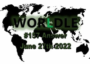 Daily Worldle 157 - June 27th 2022