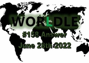 Daily Worldle 158 - June 28th 2022