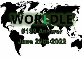 Daily Worldle 159 - June 29th 2022