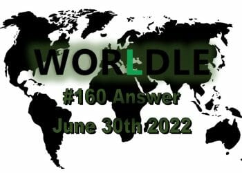 Daily Worldle 160 - June 30th 2022