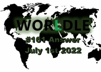 Daily Worldle 161 - July 1st 2022