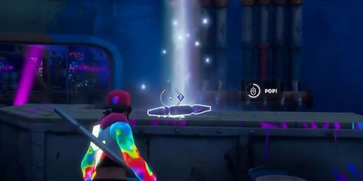 Interact with party poppers in Rave Cave Fortnite