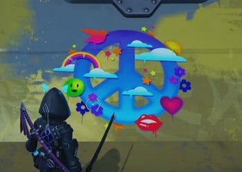 Spray Peace Sprays on Structures at Old IO Outposts