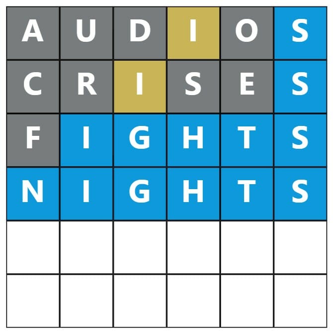 Word Hurdle 274 Afternoon Answer - 4th June 2022