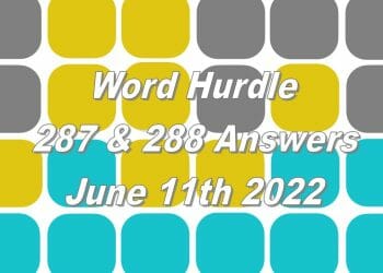 Word Hurdle #287 & #288 - 11th June 2022
