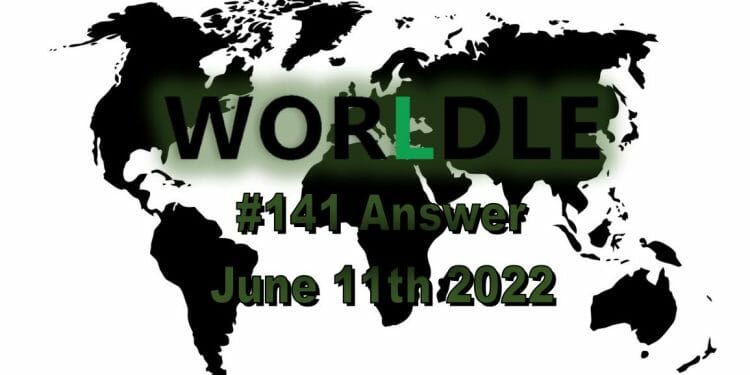 Worldle 141 - June 11th 2022