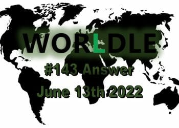 Worldle 143 - June 13th 2022