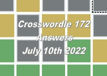 Daily Crosswordle 172 - 10th July 2022