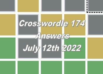 Daily Crosswordle 174 - 12th July 2022