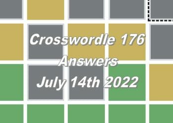 Daily Crosswordle 176 - 14th July 2022