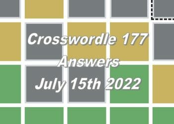 Daily Crosswordle 177 - 15th July 2022