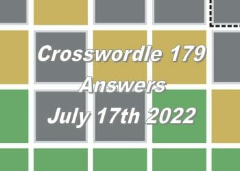 Daily Crosswordle 179 - 17th July 2022