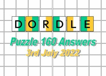 Daily Dordle 160 - 3rd July 2022