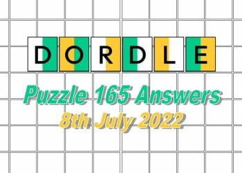 Daily Dordle 165 - 8th July 2022