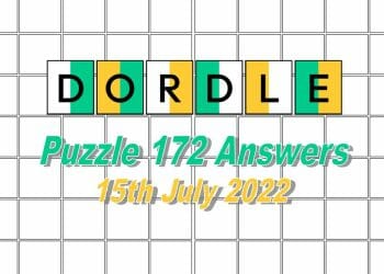 Daily Dordle 172 - 15th July 2022