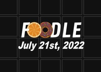 Daily Foodle - 21st July 2022
