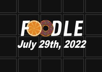 Daily Foodle - 29th July 2022