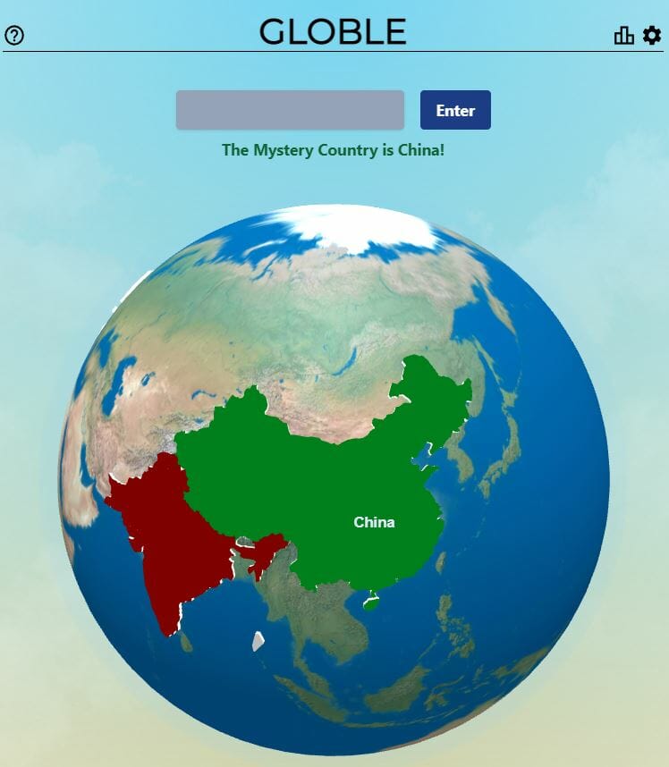 Daily Globle Answer - 19th July 2022