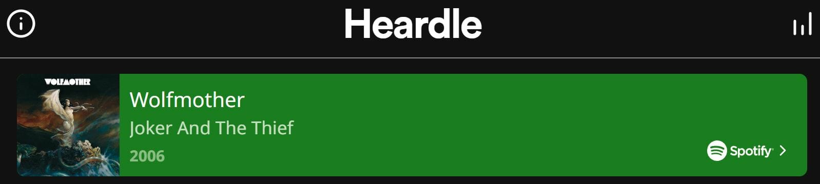Daily Heardle Answer 148 - July 22nd 2022