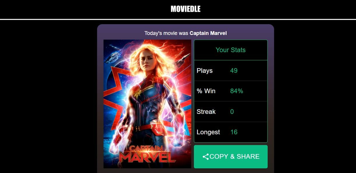 Daily Moviedle Answer - 30th July 2022