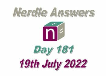 Daily Nerdle 181 - July 19th, 2022