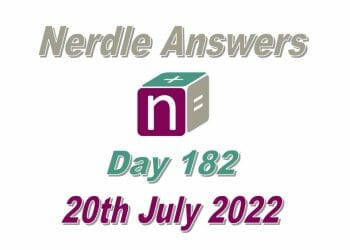 Daily Nerdle 182 - July 20th, 2022